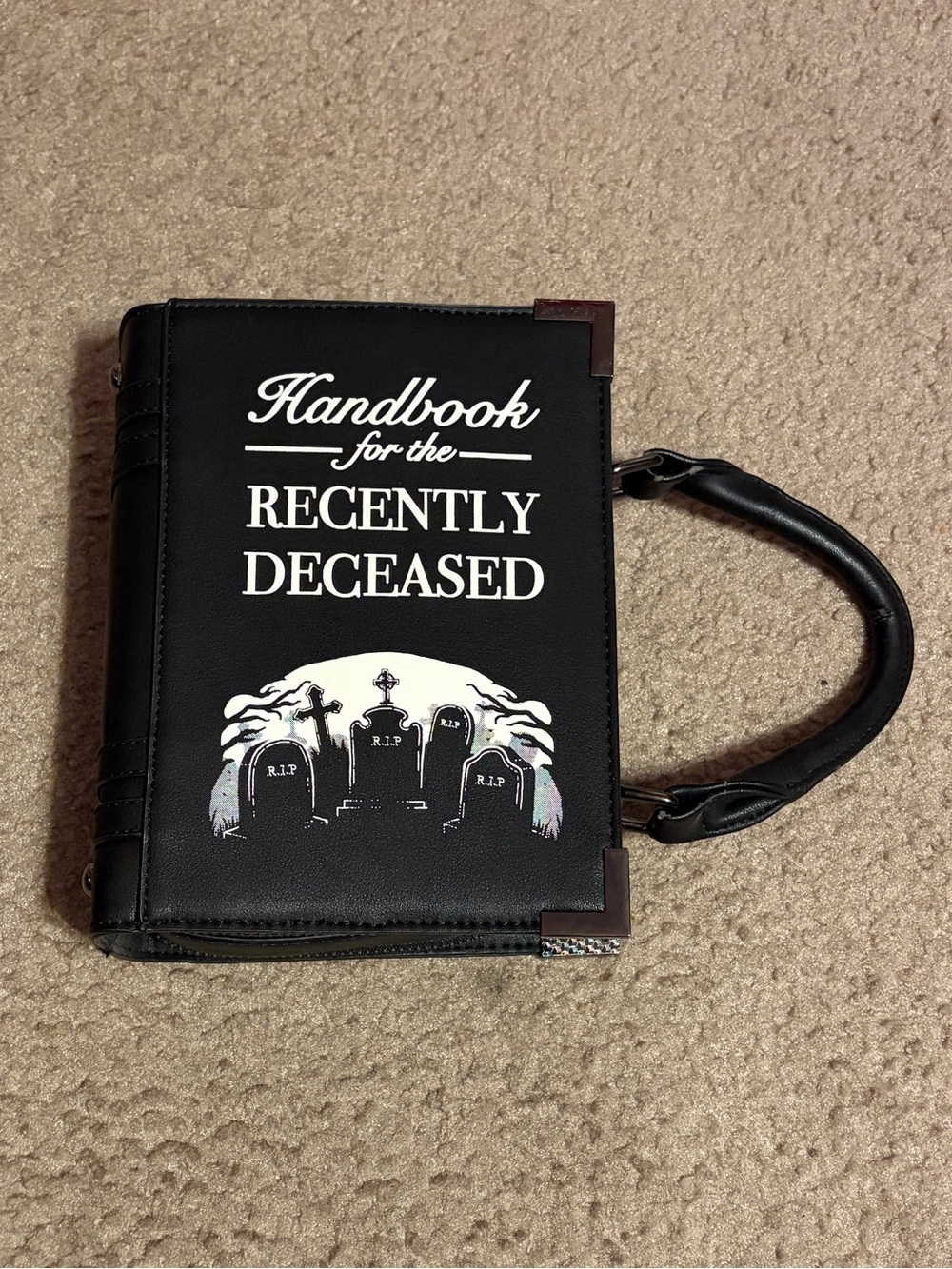 Killstar Handbook for the Recently Deceased book crossbody bag